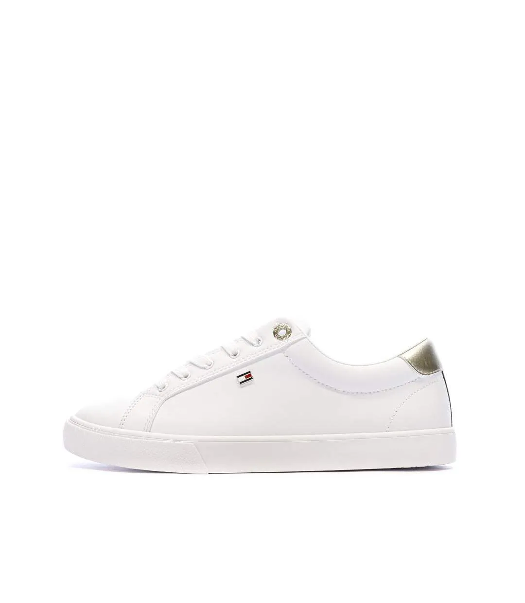 Baskets blanches/argent femme tommy hilfiger sneaker-1