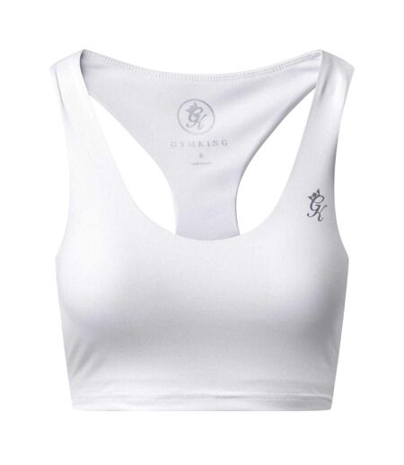 Womens/ladies 365 Sports Bra White Gym King