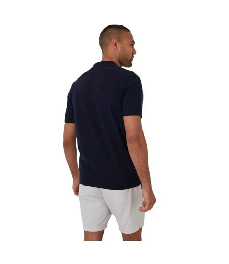 Mens Collared Polo Shirt Navy Threadbare
