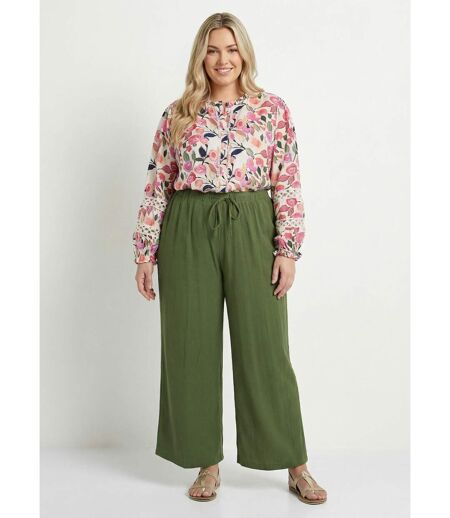 Pantalon fluide avec lin, effet naturel