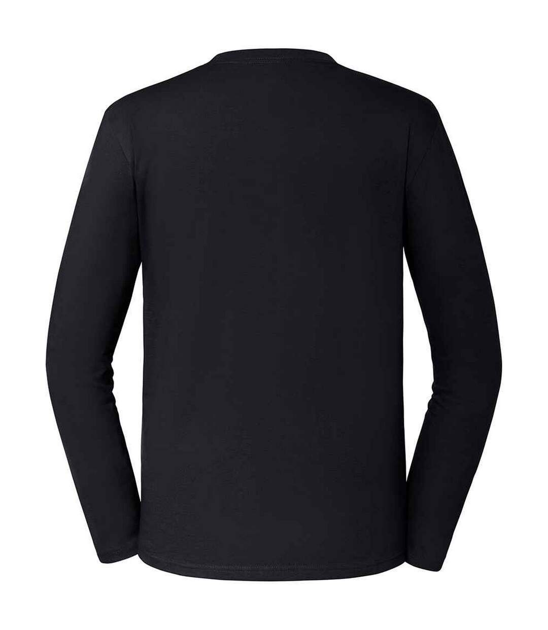 Unisex adult classic long-sleeved t-shirt black Russell