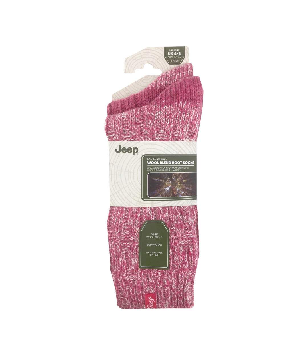 Women's 2-Pack Wool Outdoor Boot Socks | Ribbed Hiking Knit Socks-2