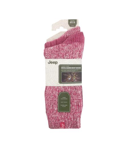Women's 2-Pack Wool Outdoor Boot Socks | Ribbed Hiking Knit Socks