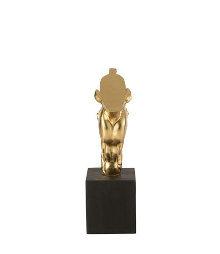 Tête de Cheval sur Socle Hollywood 44cm Doré