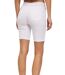 Bermuda Femme Chic en Toile - Coupe Droite - Blanc - Effet Push Up-2