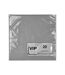 Lot de 20 Serviettes en Papier Cocktail 33x33cm Argent-2