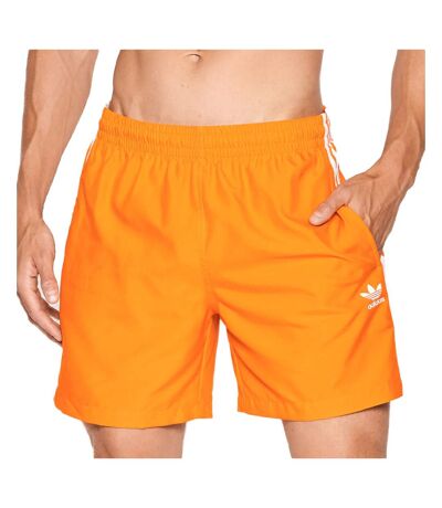 Short de bain Orange Homme Adidas 3-stripes