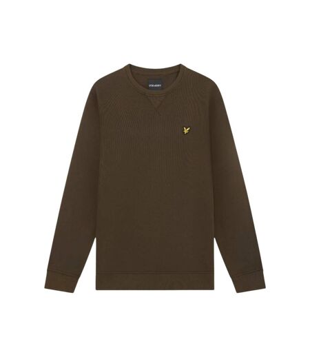 Mens Embroidered Logo Sweatshirt Olive Lyle & Scott