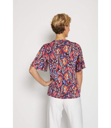 T-shirt court ample finition macramé