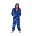 Mens Raptor Fleece Jumpsuit Blue Black Keanu-2