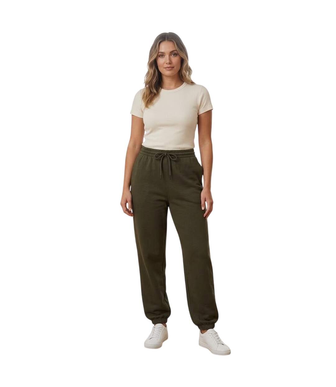 Unisex Adult Fleece Jogging Bottoms Army Green Reebok-4
