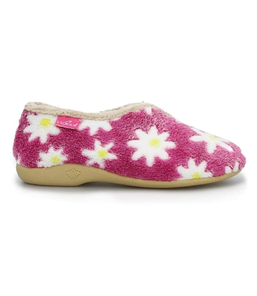 Chaussons femme rose Lunar-3