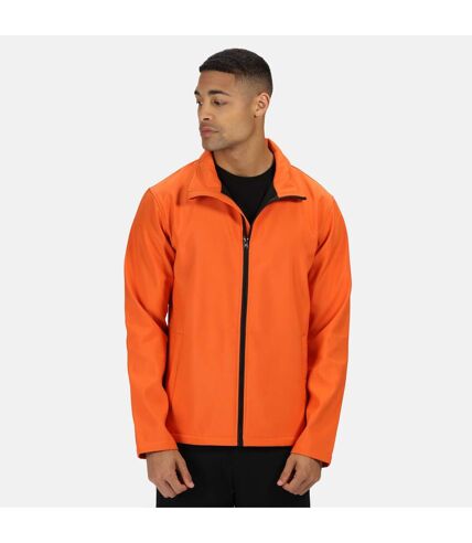 Regatta Standout Mens Ablaze Printable Soft Shell Jacket (Magma Orange/Black)