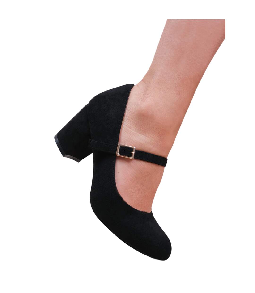 Womens/ladies araceli block heel mary janes black Where´s That From-2