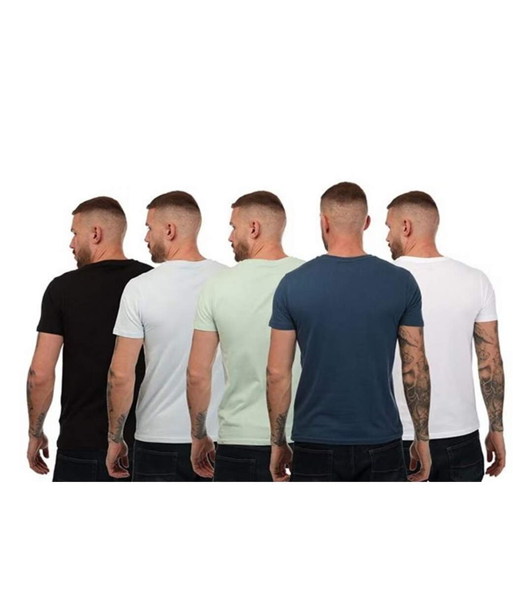 Pack Of 5  Mens Ventmans T-shirt  Black Navy Grey Duck And Cover-2