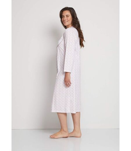 Chemise de nuit interlock boutonnée