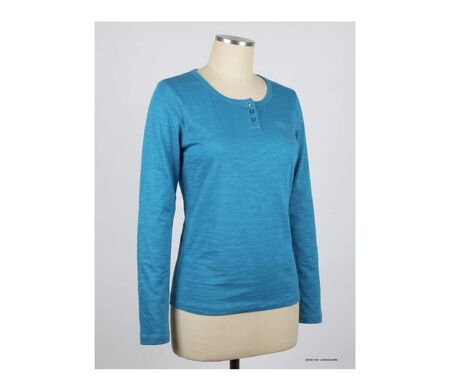 Tee-shirt MAYFLOWER CHINA4B à manches longues : le chic du coton flammé avec poche poitrine