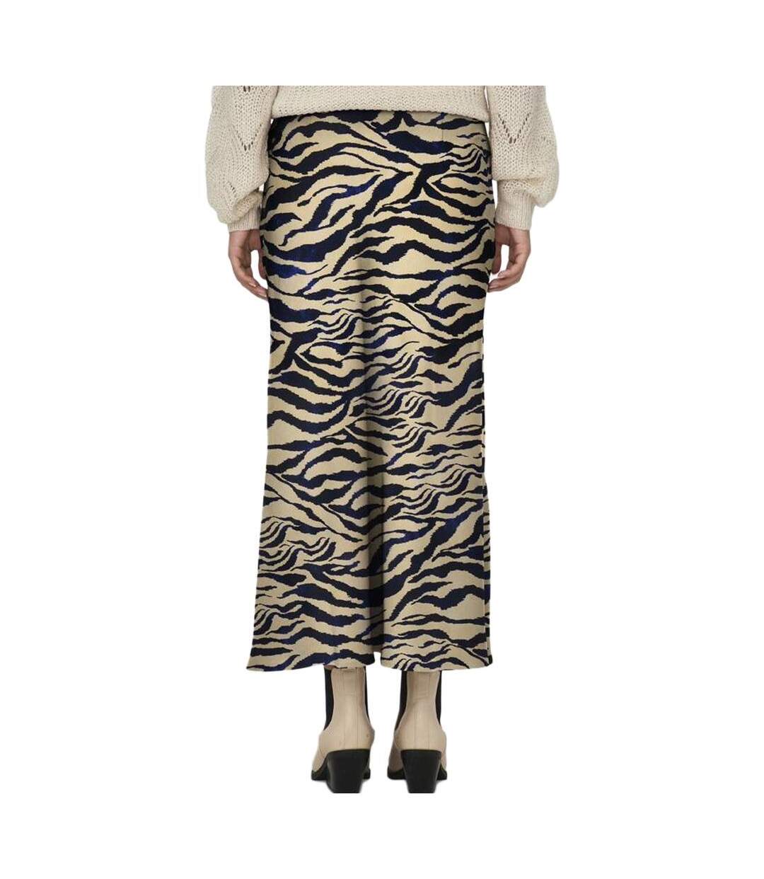 Jupe beige/marine femme jdy urba-2