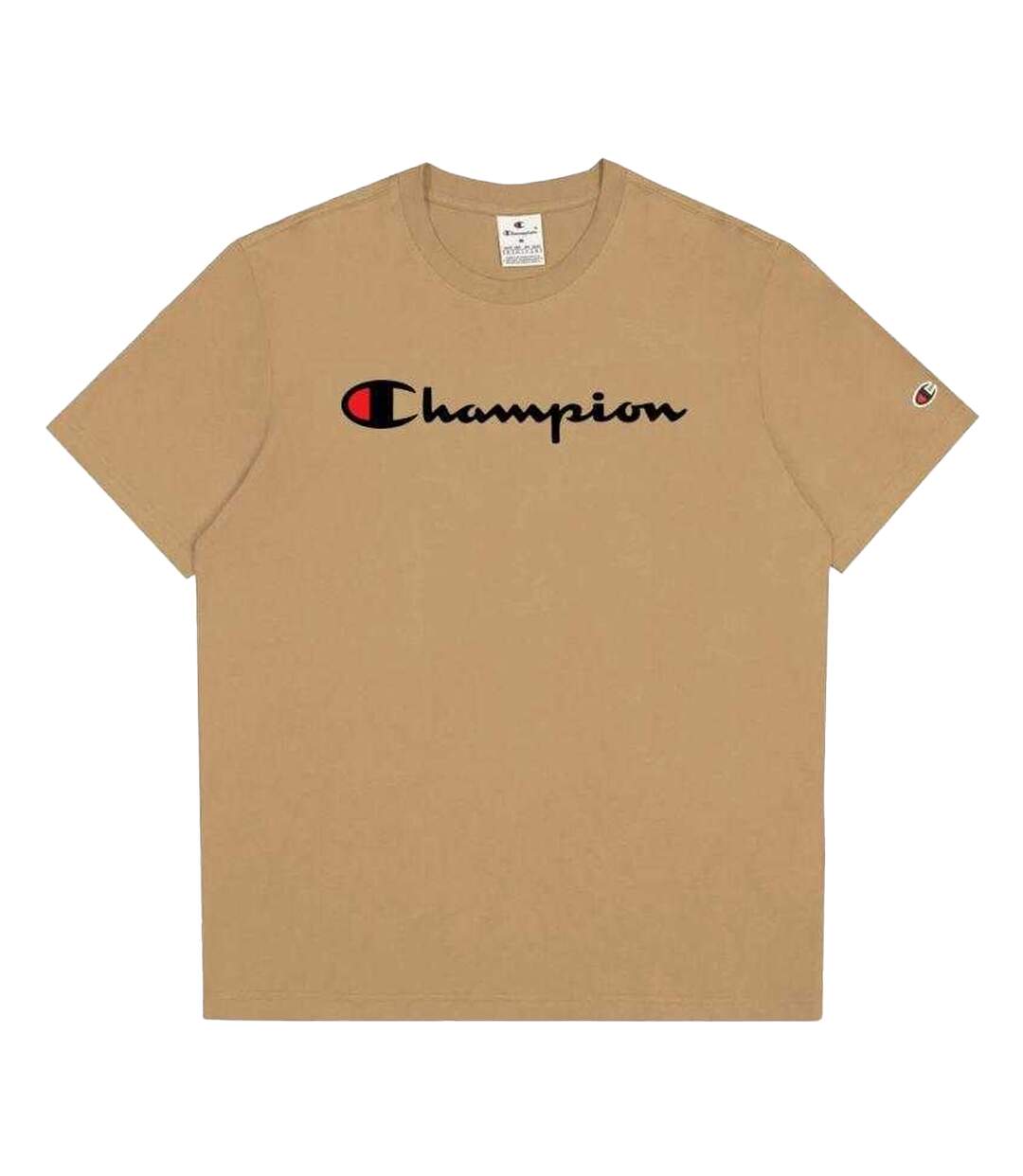 T-shirt Motif/style Logo Homme Beige Champion-2