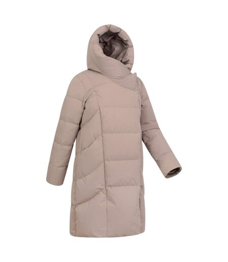 Womens/ladies Cosy Extreme Ii Wrap Down Jacket Taupe Mountain Warehouse