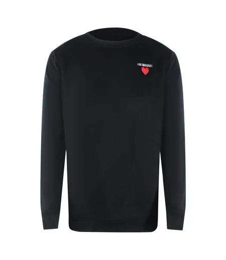 Sweat Motif/style Cœur Homme Noir Love Moschino