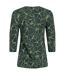 Womens/ladies wyman printed square neck t-shirt forest green Weird Fish-2