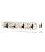 Patère Murale Design Fraisé 60cm Blanc & Noir-5