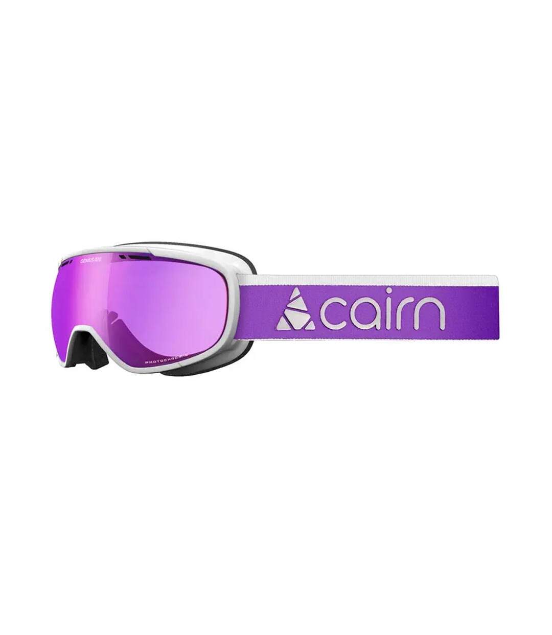 Masque de ski violet/blanc mixte cairn genius otg-1