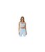 Brassière De Sport Motif/style Côtelé Femme Bleu Pâle USA-1