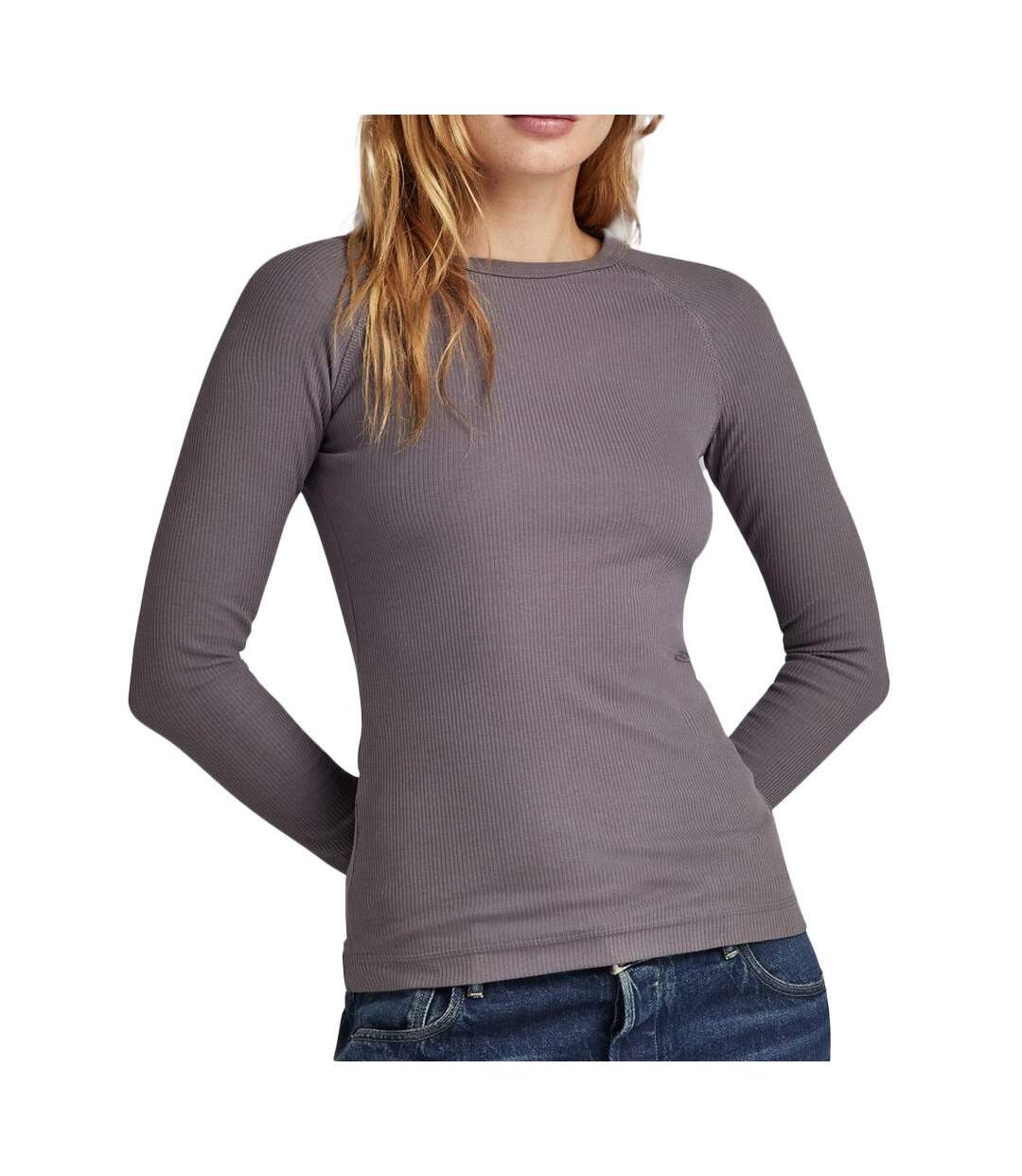 T-shirt Manches Longues Gris G-Star Femme D23343 - L-1