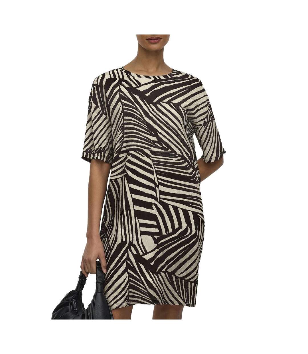 Robe beige/marron femme jdy ebbie-1