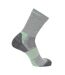 Pack Of 2  Womens/ladies Merino Wool Crew Socks  Grey Green Salomon-2