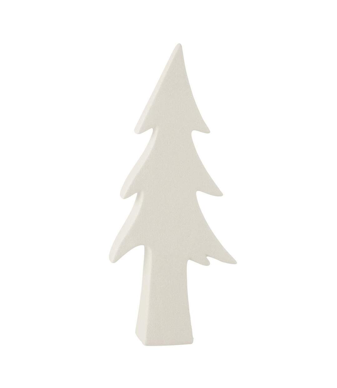 Statuette Déco Arbre Céramique 35cm Blanc-1