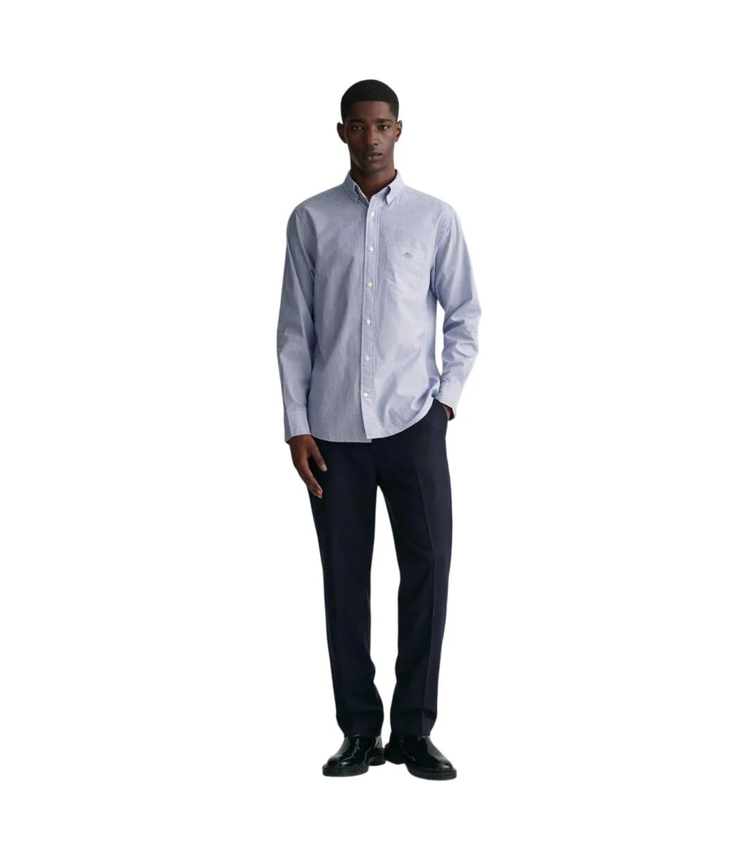 Chemise Banker Homme Bleu Gant-4