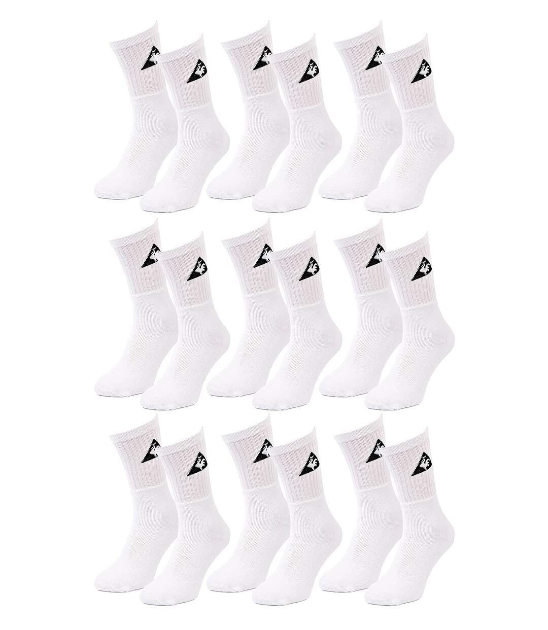 Chaussettes Homme LE COQ SPORTIF 9 Paires CREW BLANC