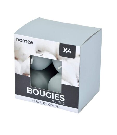 Lot de 4 Bougies Pilier Essentiel II 6cm Fleur de Coton