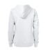 Womens/ladies Overhead Full Zip Hoodie White Printer-2