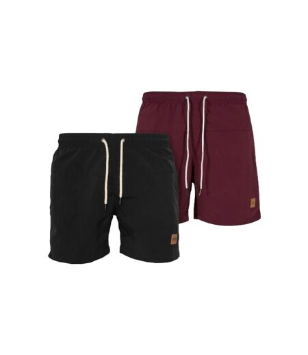 Shorts De Bain Homme Noir Pourpre Urban Classics