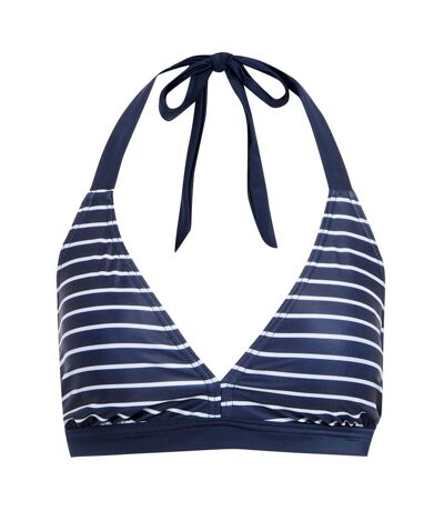 Haut de maillot de bain flavia femme bleu marine / blanc Regatta