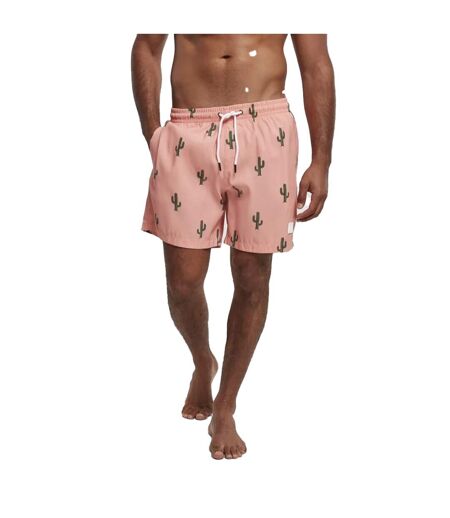 Short De Bain Motif/style Cactus Homme Rose Urban Classics