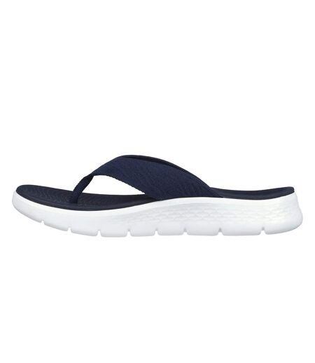 Womens/ladies go walk flex splendour flip flops navy Skechers