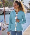 Women's Blue Quilted Jacket - Full Zip  Atlas For Men