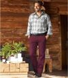 Bordové chino nohavice  Atlas For Men