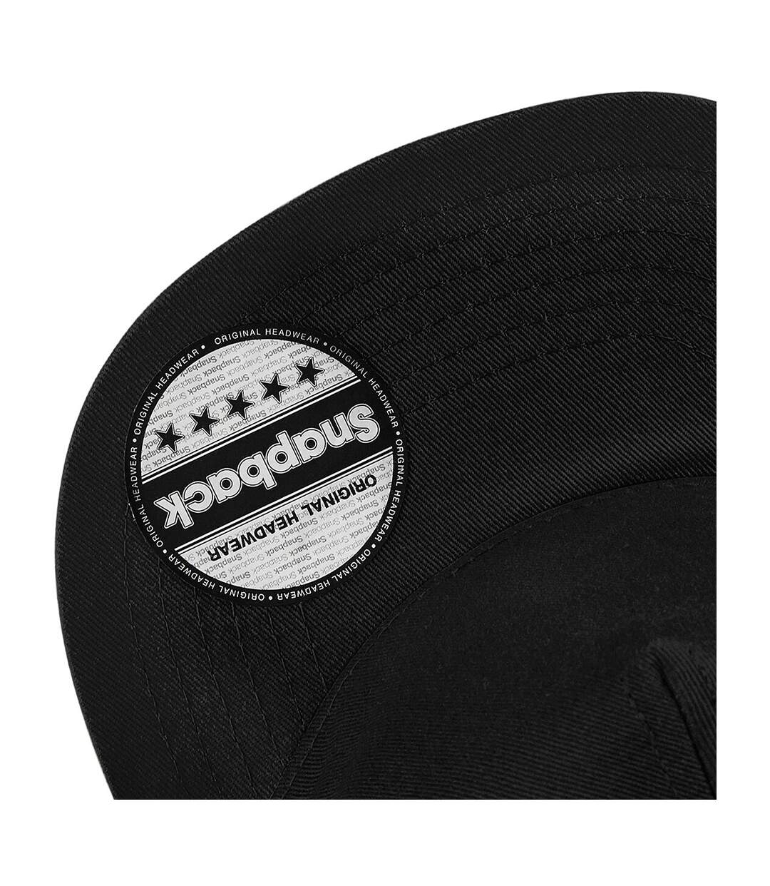 Youth unisex retro snapback cap black/ black Beechfield-3