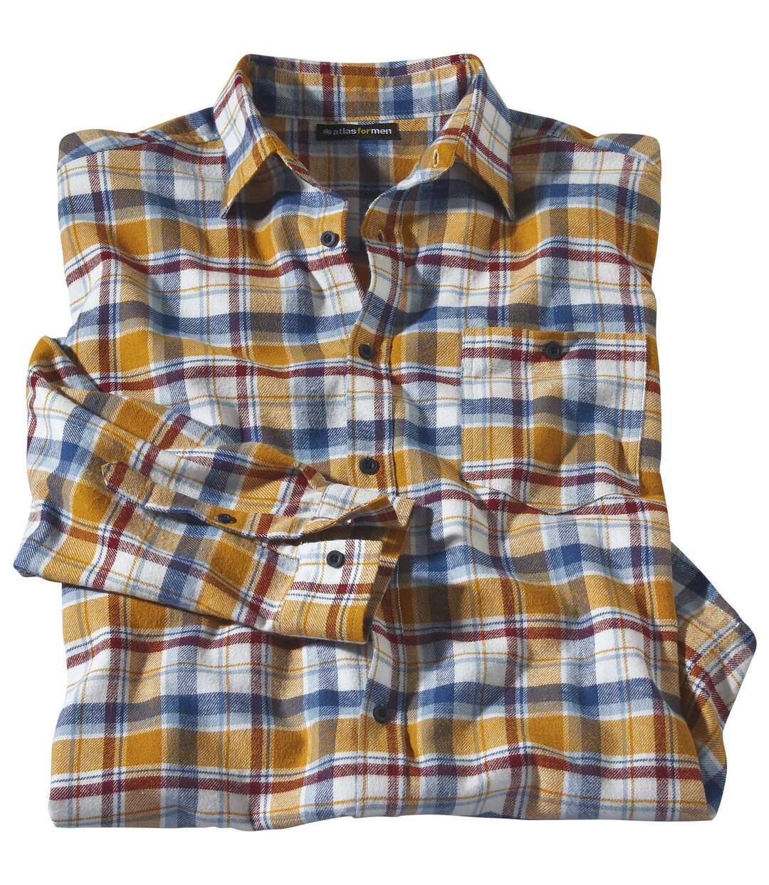 Men's Mississippi Checked Shirt - Yellow Blue Burgundy-2