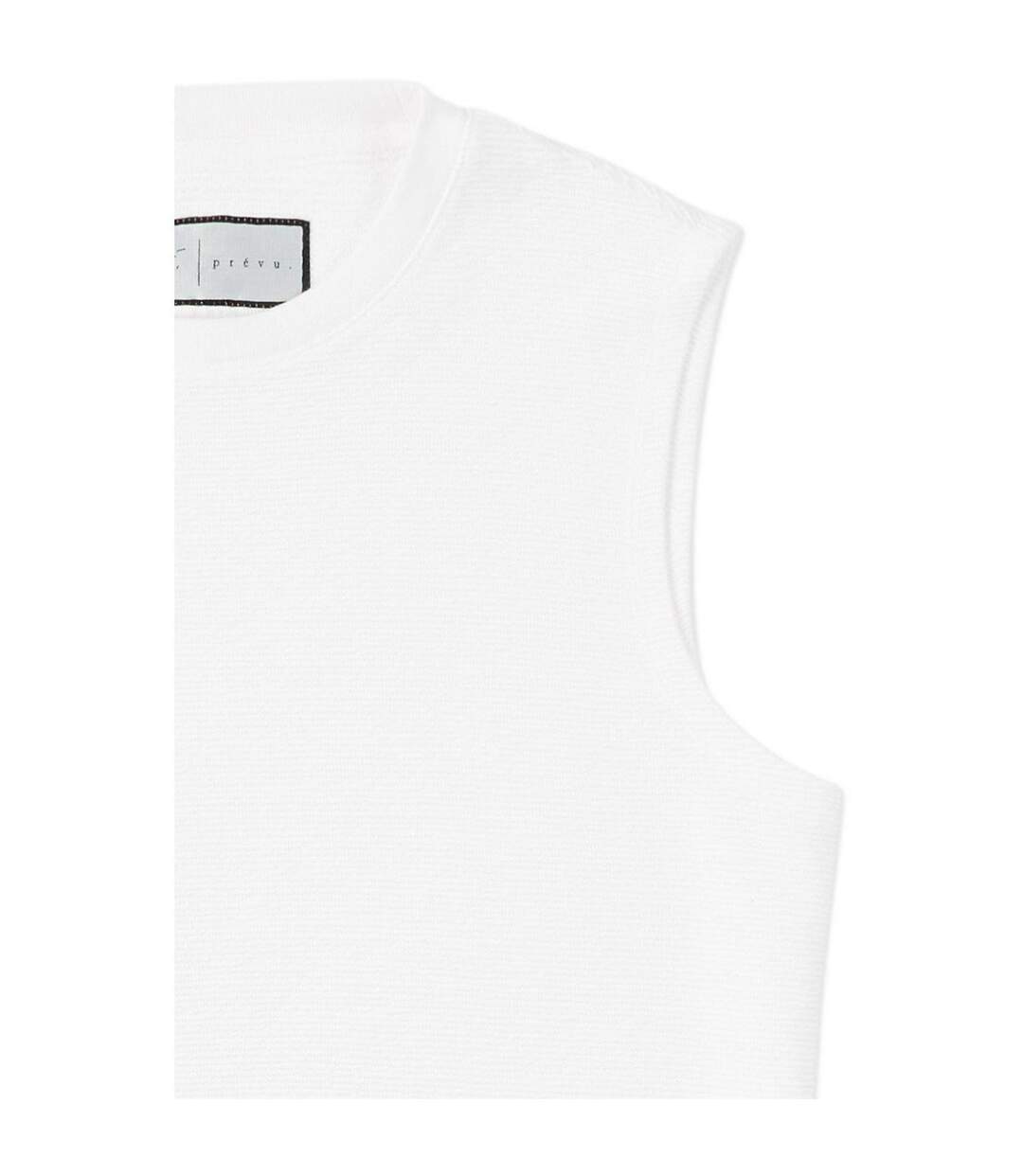 Débardeur Sans Manches Homme Blanc Prevu-4