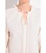 Blouse ample col V fantaisie lien à nouer-4