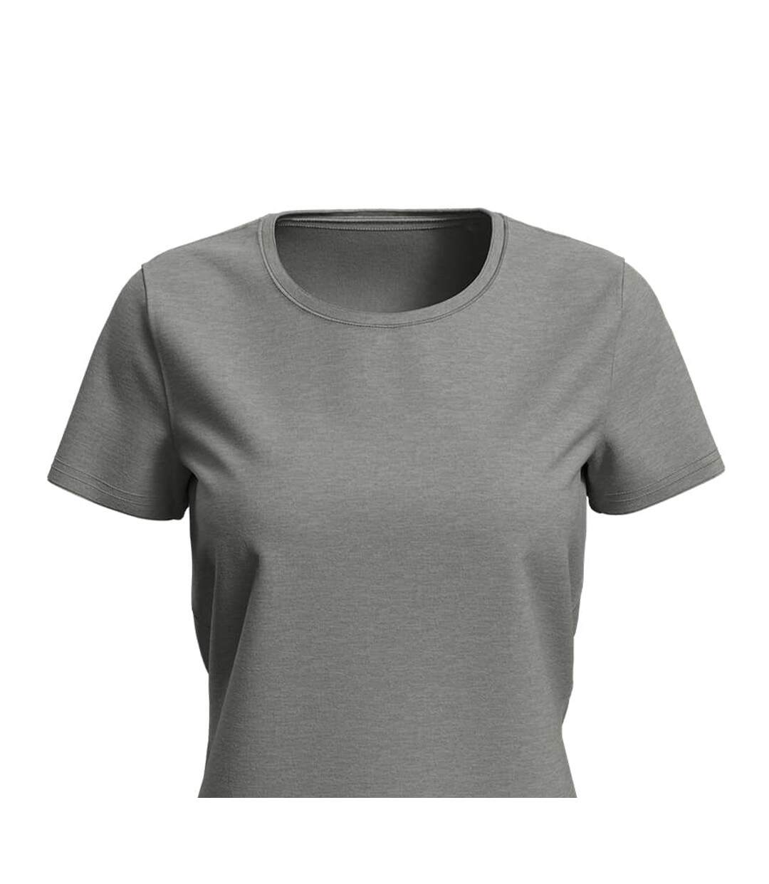 T-shirt Lux Femme Gris Chiné Stedman-2