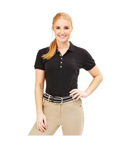 Dublin Womens/Ladies Lily Capped Sleeved Polo Shirt (Black) - UTWB1791