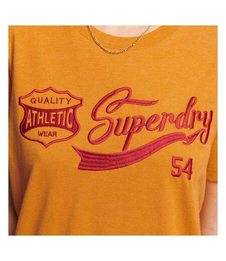 T-shirt Orange Femme Superdry Script Style Coll - 34